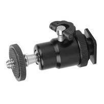Mini Ball Head 360 Degree Panoramic Tripod Ball Head Aluminum Camera Mount Ball Head with Hot Shoe black