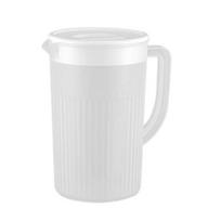 Plastic Water Pitcher with Lid 0.6/0.7 Gallon Cold Drink Dispenser for Juice Iced Tea Lemonade Wide Mouth Ergonomic Handle Refrigerator Storage L balta