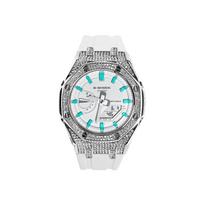 CASIO Custom Collection Quartz Movement Rubber Strap Watch Unisex White Dial GA-2100-7A7(Watch8--)