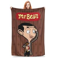Juokingas Mr. Bean pledo užvalkalas Flanelinis Šilti pledai Kelionėms lauke Lovos kilimėlis 130x150cm
