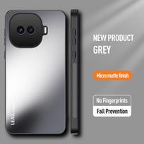 EUCAGR For Vivo IQOO Z11 Turbo Luxury ShockProof AG Frosted Soft TPU+PC Matte Back Cover For Vivo IQOO Z11Turbo Phone Case Coque Vivo IQOO Z11 Turbo pilka spalva