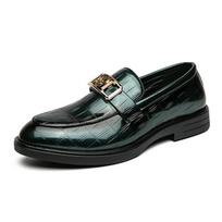 Universalūs nauji vyriški odiniai laisvalaikio batai, masažuojantis padas, prabangūs žali aukščiausios klasės vakariniai batai, vyriški verslo darbo batai 45 žalia