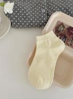 Girls' Cotton Summer Ankle Socks - Anti-Odor White Crew & Mid-Calf Options One Size geltona