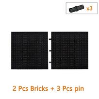 Suderinamas MOC 65803 Techninis plytas 4/3 16x16 pagrindo plokštė Statybinio bloko dalys Rinkinys „Pasidaryk pats“ Vaikų žaislai 98138 Pikselių meno paveikslėliui Leduo black