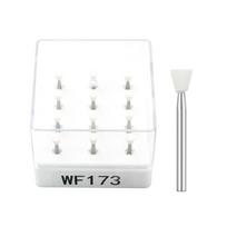 12Pcs Dental Polisher White Stone Flame Cone Round Shape Polishing Composites Porcelain Dentistry Tools white