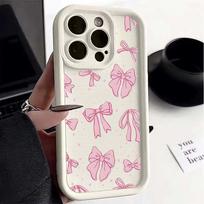 Rožinės Širdelės Kaspinė Mielas dėklas Motorola Moto Edge 40 Neo 50 Fusion Pro G85 G54 5G G34 G24 G14 G32 G52 E32 Dangtelis Couqe Silikoninis Motorola G05