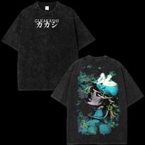 Washed Oversized Graphic Tee JoJo’s Bizarre Adventure Diego Brando Steel Ball Run T Shirt Men Women Short Sleeve High Quality Female Male Clothing XL black
