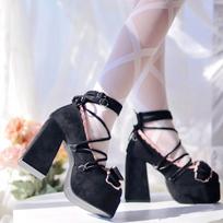 Dropship Lolita Stambūs Platforminiai Aukštakulniai Moterims Mary Janes Batai Pavasaris Vasara Moterų Seksualūs Vakarėlio Gotikiniai Moteriški Batai Aukštakulniai 38 gray