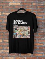 Father John Misty With Guests Lucinda William 2025 Black T Shirt All Size Unisex T-Shirt XL gray