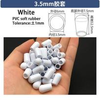 PVC minkšto gumos vamzdžio dangtelis Geležinė viela Plastikinė Plieninė viela Apsauginė juosta Pakabukas Vamzdžio antgalis nuo susidūrimo Apvalus guminis antgalis 20Pcs brown