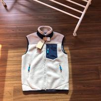 Unisex vilnos fliso liemenė - Amerikietiško stiliaus, Ruduo/Žiema, Stovintis apykaklė, Laisvalaikio/Lauko sportui. L white