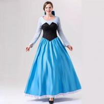 Grožio princesės suknelė rožinė mėlyna Cosplay kostiumas ilgos suknelės persirengimo drabužiai pasirodymui vakarėliui gimtadieniui Helovinui Kalėdoms suknelė suaugusioms moterims S blue