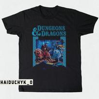 Dungeons & Dragons Unisex Black T-shirt Size S-5XL Unisex T-Shirt XXL blue