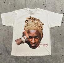 IŠPARDAVIMAS Young Thug Grafinis T-shirt S-2XL YSL Thugga Jeffrey Hip Hop Raperis Unisex T-shirt L brown