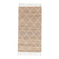 Rankų darbo baltos spalvos/natūralios spalvos iš džiuto kilimas 70x140 cm Shaila – Bizzotto