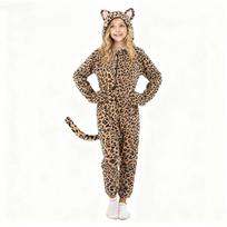 Karnavalo Kalėdų Vaikams Juoda Katė Leopardas Cosplay Kostiumas Vaikams Anime Pižama Gyvūno Kombinezonas Kigurumi Helovino Kombinezonas 140 beige