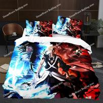 Japan Anime BLEACH Bedding Set Cartoon Comforter Duvet Cover Sets Bed Linen Twin Queen King Single Size Home Decor Boys Kawaii96 EU Single 135*200cm/53x79in 3pcs white