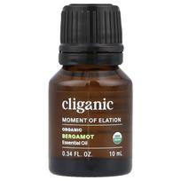 Cliganic, Moment of Eration™, Ekologiškas bergamočių eterinis aliejus, 0,34 fl oz (10 ml)