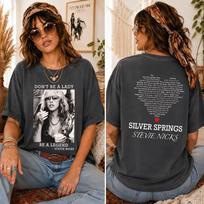 Stevie Nicks Marškinėliai ir vaikiški Marškinėliai Būk Ne Mergina, Būk Legenda Grafinis Marškinėlis Silver Springs Fleetwood Mac 70s Boho Roko Muzikos Marškinėliai ir vaikiški Marškinėliai 110 brown