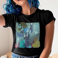 Jinx Arcane League of Legends T-Shirt: Paint The Town Blue 3XL black