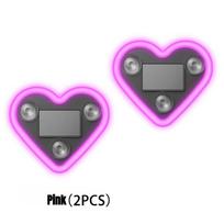 2Pcs Car LED Ambient Light-Solar-Powered Heart-Shaped LED Neon Light, Solar-Powered Heart-Shaped Atmosphere Light with 3 Modes,IP65 Waterproof 2PCS