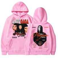 Lady Gaga Mayhem Tour Hoodies Men Women Trendy Vintage Y2k Popular Sweatshirt Fleece Oversized Casual Pullovers S pink