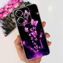 For Xiaomi Redmi 13 2024 Case Cute Astronaut Marble Clear TPU Soft Silicone Back Cover For Xiaomi Redmi 13 4G Redmi13 Phone Case Redmi 13 black