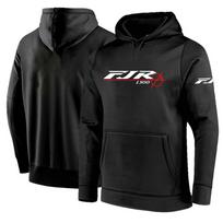 2025 Spring And Autumn Man's FJR 1300 MOTORCYCLE Logo Print Fashion Pullover Drawstring Hoodies Loose Comfortable Slim Coat 3XL black