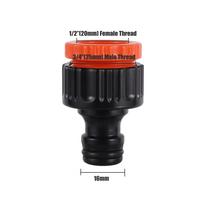 Water Faucet Adapter Garden Agriculture Irrigation Car Washing Water Gun Quick Connector 1/2  Pipe Hose Coupler Joint black