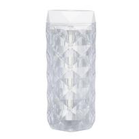 Small Air Humidifier Colorful Ambient Lighting Multi Faceted Prism Design Type C Clear Water Bottle white