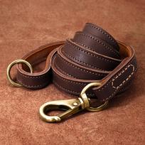 Real Leather Dog Leash Durable Medium Large Dog Lead Genuine Leather Walking Pet Leads Leash for Dogs German Shepherd Pitbull S ruda