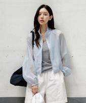 Frenchchic Bruns Tencel Sheer Windbreaker Jumper_F6H296Jp Cream/Free (55~66) gray