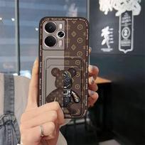 Kortelės laikiklis TPU telefono dėklas, skirtas Realme 14 5G Global/14T 5G, apsaugantis nuo dulkių, silikoninis, madingo dizaino, galinis dangtelis, grafiti, mielas Realme 14 5G Global