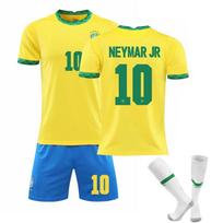 Namų geltonas su kojinėmis 10 Neymar 20 Vinicius Futbolo uniformos komplektas 24#