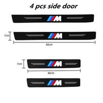 For BMW M3 M5 M6 X3 Carbon Fiber Door Sill Scuff Plate E46 E36 E90 F30 G20 E34 Anti-Scratch Vehicle Exterior Tuning Accessories black