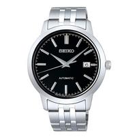 SEIKO SELECTION 100 meters waterproof fashion simple style Automatic Steel Strap 41.2mm men's watch black dial SCVE061 juoda