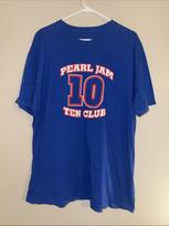 Pearl Jam Mookie Ten Club 10 Vintage Blue T-Shirt XXLarge Unisex T-Shirt S blue