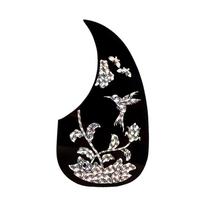 Acoustic Guitar Pick Guard Sticker Guitar Pickguard Anti-scratch Blank Sheet Self-adhesive Back Plate for Most Guitars black