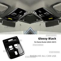 For Dacia Duster 3 2024 2025 2026 2027 Reading Light Sticker Car Glossy Black Carbon Fiber Style Dacia Duster 3 Accessories Piano black black