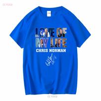 GYVENIMO MEILĖ CHRIS NORMAN MARŠKINĖLIAI vintage Išskalbti dizainerio drabužiai Ištemptas homme Viršus Kasdieniam dėvėjimui Laisvalaikio su grafika 4XL blue