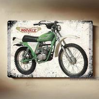 Rocvale Vintage Enduro Motorcycle Metal Poster  Collectable Sign Size20x30cm  aluminum 30x40cm(11.8x15.7inch) gray