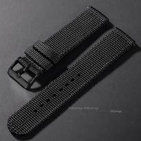 18mm 20mm 22mm 24mm Austas nailoninis laikrodžio dirželis Sportinis juostelė Seiko Huawei laikrodžiams Drobės audinio juostelė Universalus greitai nuimamas apyrankė 22mm black