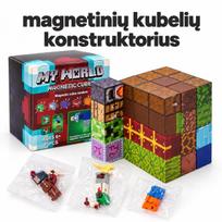 Minecraft tipo magnetinis konstruktorius 84+2 vnt.