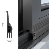 TPE Self Adhesive Window Seal Strip Self Triple Sound Insulation Windproof Anti-Cold Door Under Flexible Weatherstrip Tape 2M juoda