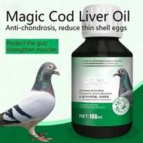 100ml Pigeon Cod Liver Oil Supplement, with Vitamins A & Vitamins D3 for Digestive & Muscle Support 2 pcs gray