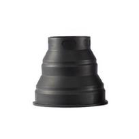 Universalus silikoninis objektyvo gaubtas, tinkamas 53-72 mm / 72-112 mm fotoaparato objektyvams, užtikrina fotografavimą be atspindžių 1 black