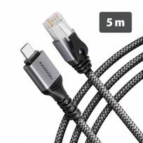 AXAGON ADE-CM50 USB-C 5Gbps - Gigabit Ethernet adapter with integrated CAT6 RJ-45 network cable (5 m), Asix AX88179B