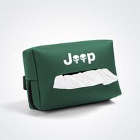 Car Tissue Box Leather Paper Towel Storage Bag Accessories For Jeep Grand Cherokee Wrangler JK Gladiator Compass Renegade Recon blue