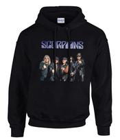 hoodie-Casual Pullover Sweatshirt Scorpions Rock Music L gray
