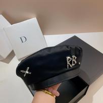 RB Acetatinis Beretas Europos ir Amerikos Versija Universalus Juodas Dažytojo Skrybėlaitė Rudens Satino Blizgus Aukštos Kokybės Pumpuro Skrybėlaitė Moteriška Mada adjustable white